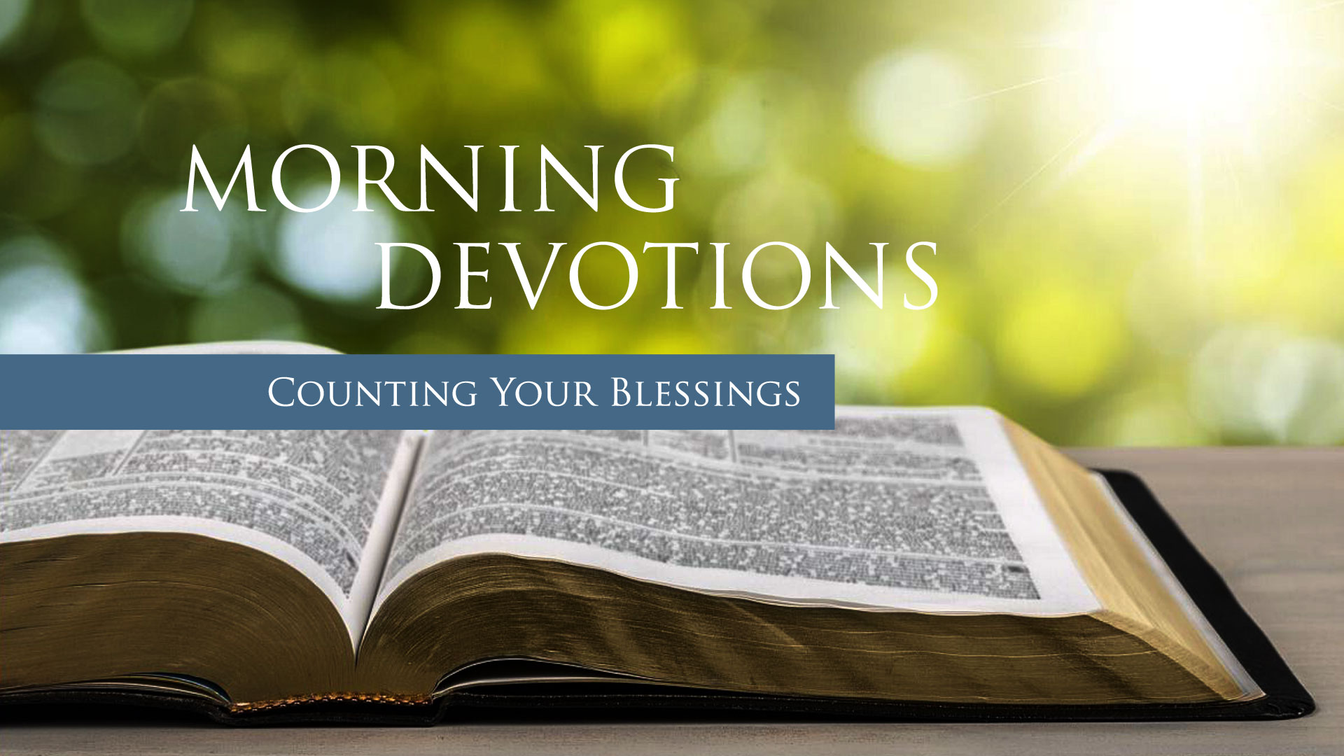 Counting Your Blessings - Bible Baptist Church