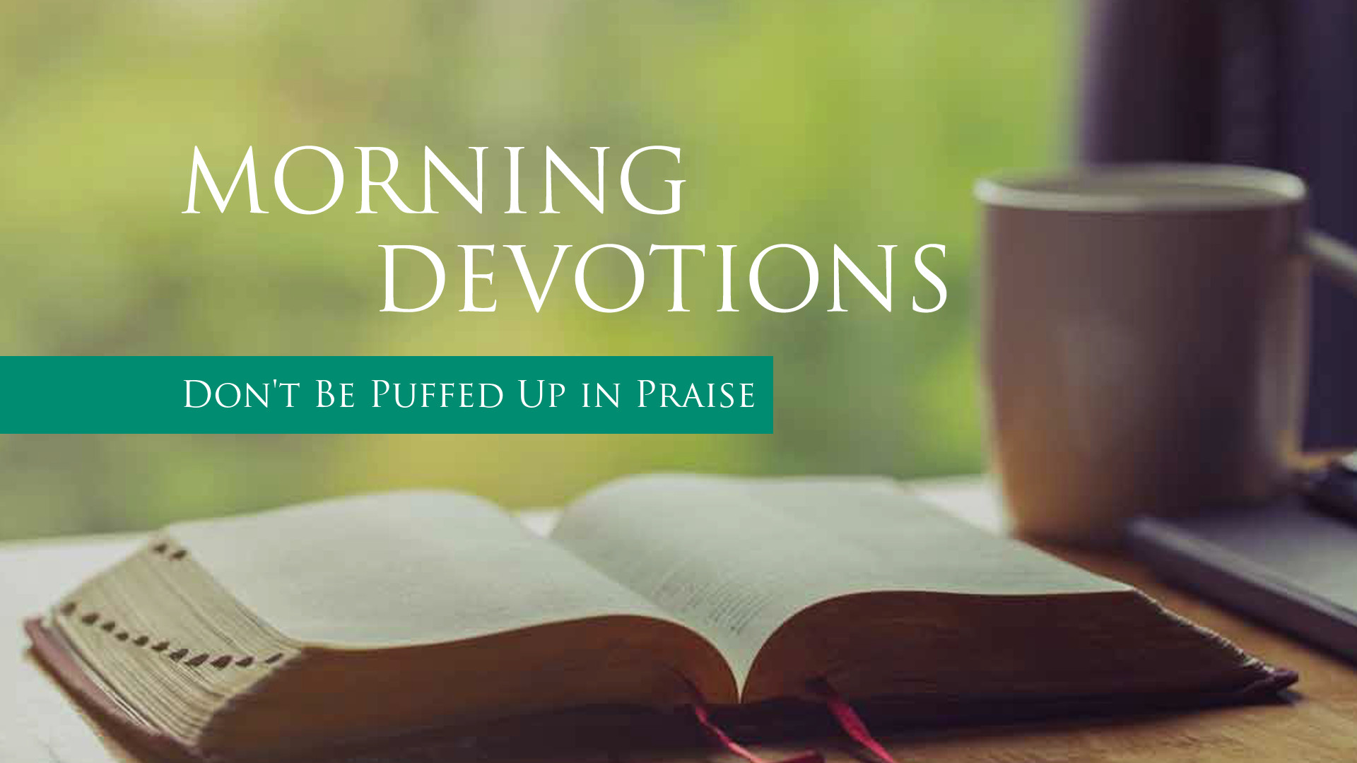 Don't Be Puffed Up in Praise Bible Baptist Church